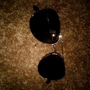 Gold Aviator sunglasses